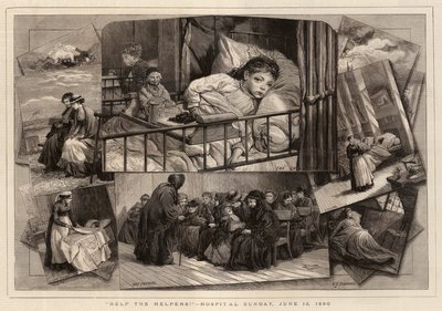 Helpers the Helpers !、病院日曜日、1880年6月13日 作： Charles J. Staniland