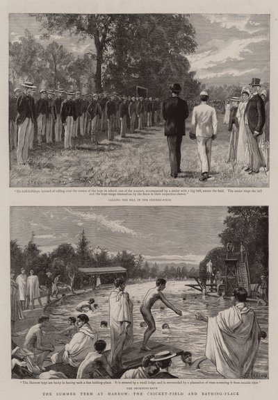 ハロー、クリケットフィールド、水浴場の夏期 作： Charles J. Staniland
