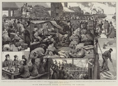 リバプールからカナダへの移民と共に 作： Charles J. Staniland