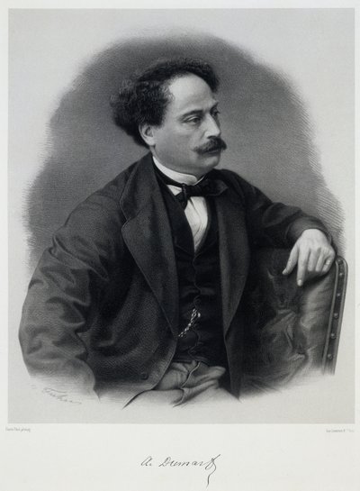 アレクサンドル・デュマ、1824～1895年、19世紀半ば。 作： Charles Jeremie Fuhr