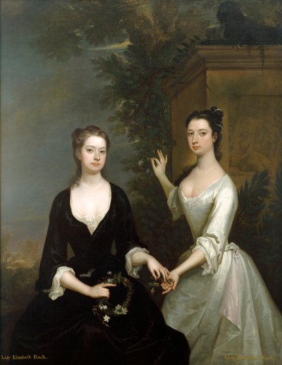 レディ・エリザベスとレディ・ヘンリエッタ・フィンチ、c1730-c1731 作： Charles Jervas