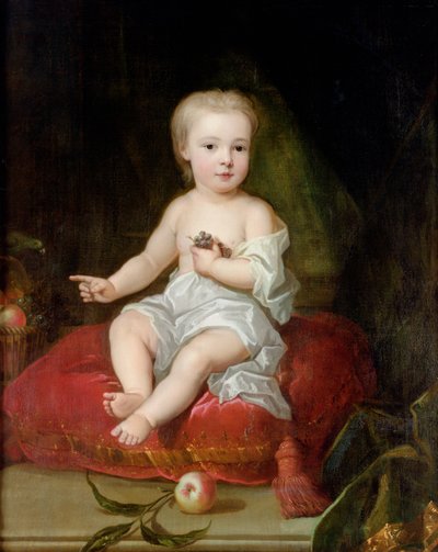 ヘンリーの末っ子、第1子爵聖ヨハネ、子供の頃のホレスセントジョン（1710-38）の肖像、c.1711 作： Charles Jervas