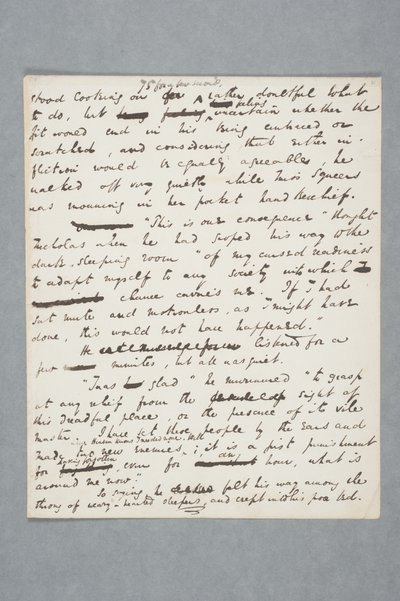 ニコラスニクルビーの章の原本、1838年（紙にペンとインク） 作： Charles John Huffam Dickens