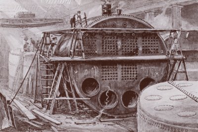 ボイラーの製作（リトグラフ 作： Charles John de (after) Lacy