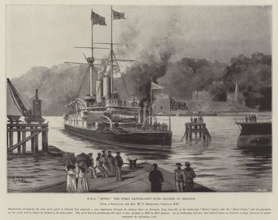 HMSハウ、これまでアイルランドにドッキングされた最初のバトルシップ 作： Charles John de Lacy