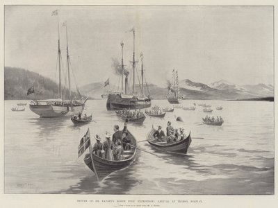 ナンセン博士の北極探検隊の帰還、ノルウェーのトロムソに到着 作： Charles John de Lacy