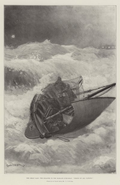 グレートゲイル、マーゲートサーフボートの災害、すべての国の友 作： Charles John de Lacy