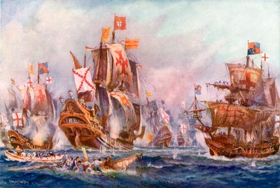 エリザベス船員のスペイン無敵艦隊に対する輝かしい勝利 作： Charles John de Lacy
