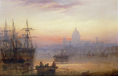 日没でロンドンのプール 作： Charles John de Lacy