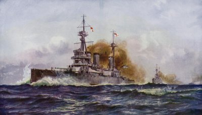 有名な戦闘巡洋艦-HMS Invincible 作： Charles John de after Lacy