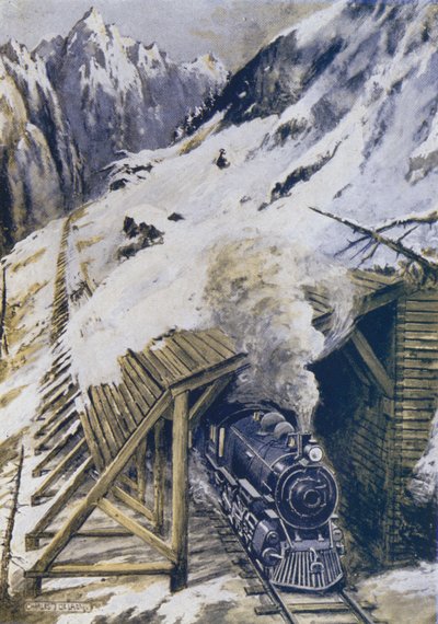 雪崩から列車を保護する方法 作： Charles John de after Lacy