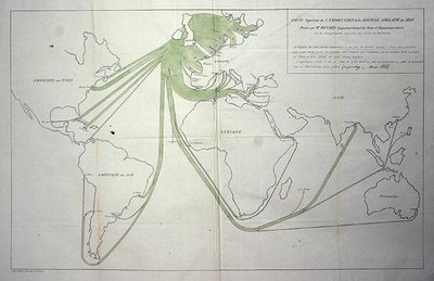 1850年のイギリス諸島からの石炭輸出量を示す地図 作： Charles Joseph Minard
