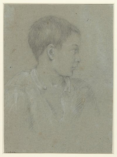 イタリア人の少年、右に向かう 作： Charles Joseph Natoire (possibly)