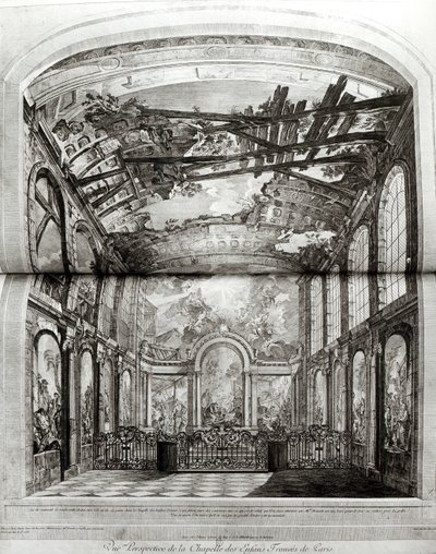 エティエンヌフェサール（1714-77）c.1750によって彫刻されたパリのホスピスデザンファントルヴェの礼拝堂の装飾 作： Charles Joseph Natoire
