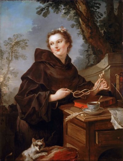 Louise Anne de Bourbon 1695-1758、シャロレー伯爵夫人 作： Charles Joseph Natoire