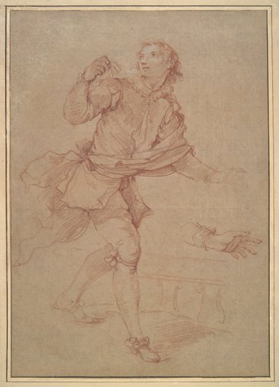 若者の習作、タペストリーの習作、サンチョ 作： Charles Joseph Natoire