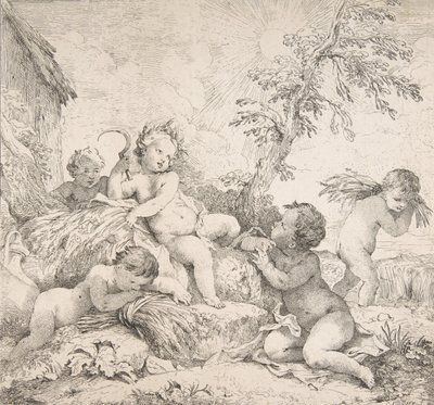 夏 夏、カリフォルニア州。 1735年。 作： Charles Joseph Natoire