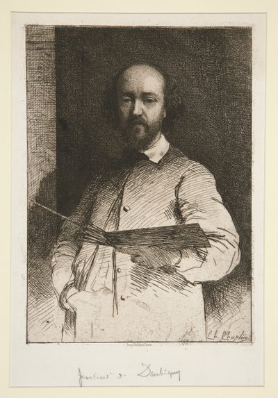 ドービニーの肖像 作： Charles Joshua Chaplin