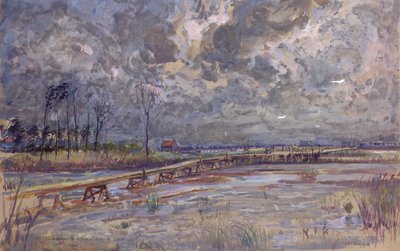 Yser の洪水、Nieuwpoort 作： Charles Jules Duvent