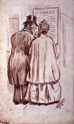 ディナー（筆・墨） 作： Charles Keene