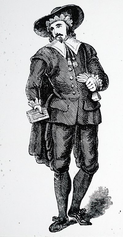 ピューリタン・ドレスの男 作： Charles Knight
