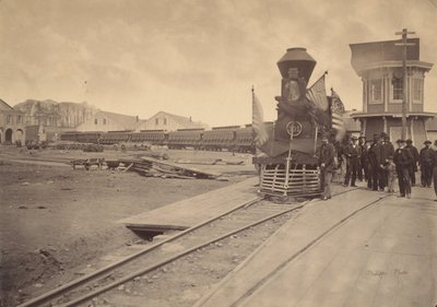 リンカーン葬儀列車、フィラデルフィア、1865 年 4 月 22 ～ 24 日。 作： Charles L. Philippi