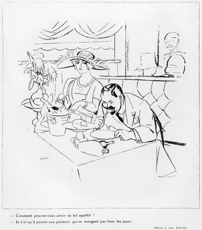食べる、「L&39;Amour de l&39;Art」のイラスト、1925年 作： Charles Laborde