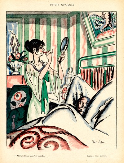 赤の笑い、色の風刺 作： Charles Laborde