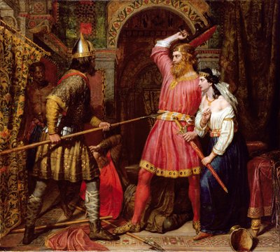 ロンバードの王、アルボインの暗殺 作： Charles Landseer
