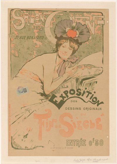 Poster voor een exppositie van de Salon des Cent サロン・デ・セント 世紀末の原画展（オブジェのタイトル） 作： Charles Lapierre