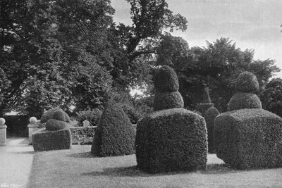 南側の芝生で（モノクロ写真 作： Charles Latham