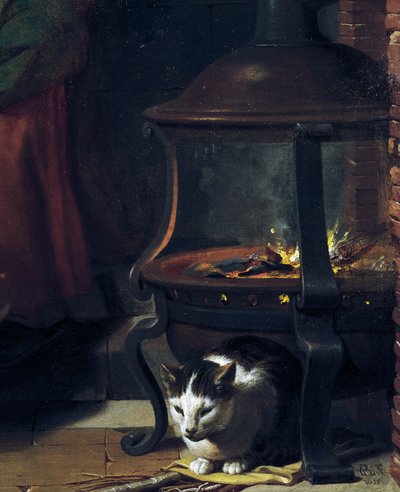 シャルル・ル・ブラン（1619-1690）作、油彩・カンヴァス、87x118cm、フランス「眠る幼子イエス」より 作： Charles Le Brun