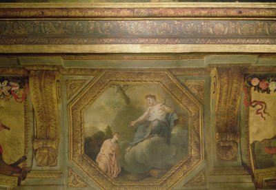 オテルラリビエールの天井、プシュケの物乞いセレスの詳細、キャンバスに1653オイル 作： Charles Le Brun