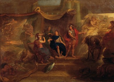 オランダへの宣戦布告」（ヴェルサイユ宮殿「ガラスの回廊」の天井画 作： Charles Le Brun