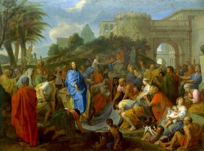 シャルル・ル・ブラン（1619-1690）作「エルサレムへのキリストの入城」油彩・キャンバス 作： Charles Le Brun