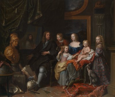 Everhard Jabach 1618-1695とその家族1660年。 作： Charles Le Brun