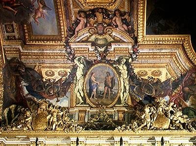 二つの海の出会い、Galerie des Glacesの天井画 作： Charles Le Brun