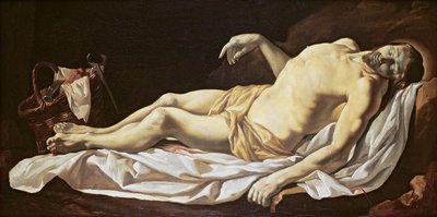 死んだキリスト (キャンバスに油彩) 作： Charles Le Brun