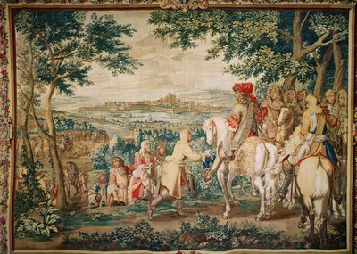 1662年の火星の降伏、ゴブランワークショップ（タペストリー） 作： Charles Le Brun