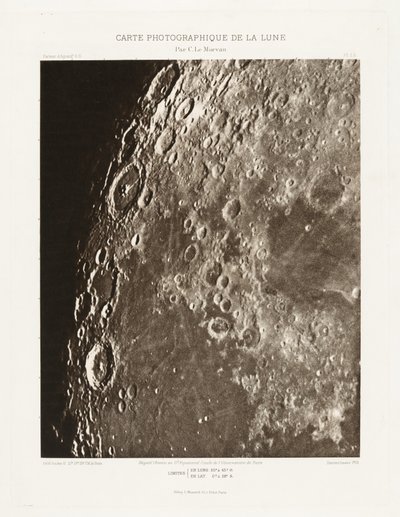 月の写真チャート、プレートI.A（Carte photograph de la lune, planche I.A）、10月11日 作： シャルル・ル・モルヴァン