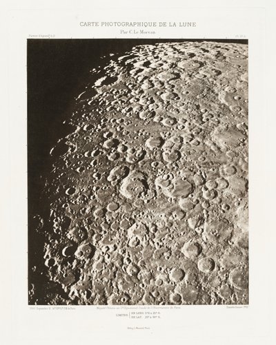 月の写真チャート、プレートIV.A（月の写真チャート、プレートIV.A）、9月13日 作： シャルル・ル・モルヴァン