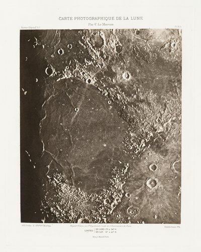 月の写真チャート、プレートIX.A（月の写真チャート、プレートIX.A）、10月21日 作： シャルル・ル・モルヴァン