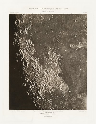 月の写真チャート、プレートVIII.A（月の写真チャート、プレートVIII.A）、9月13日 作： シャルル・ル・モルヴァン