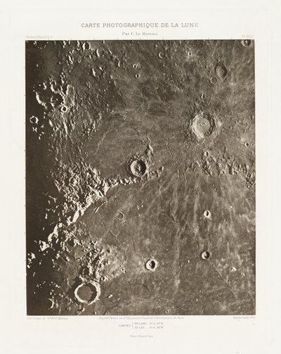 月の写真チャート、プレートXIII.A（月の写真チャート、プレートXIII.A）、10月23日 作： シャルル・ル・モルヴァン