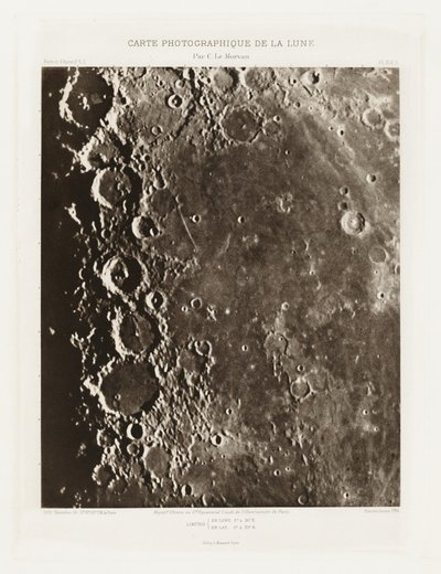 月の写真チャート、プレートXIX.A（月の写真チャート、プレートXIX.A）、12月26日 作： シャルル・ル・モルヴァン