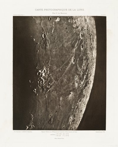 月の写真チャート、プレートXV.A（月の写真チャート、プレートXV.A）、9月5日 作： シャルル・ル・モルヴァン
