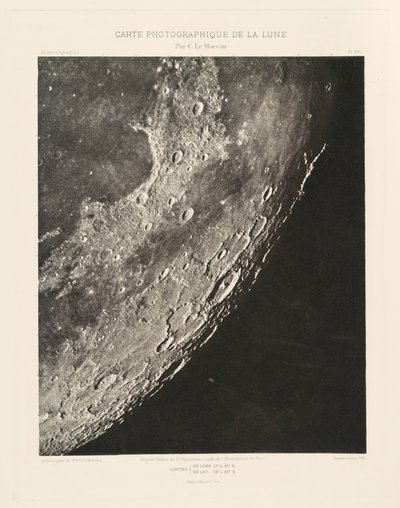 月の写真図、プレートXVI、12月20日 作： シャルル・ル・モルヴァン