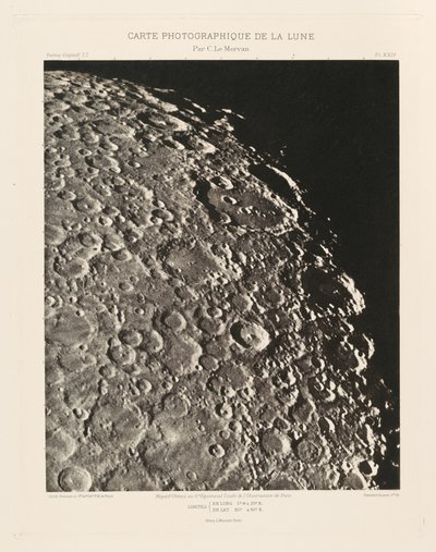 月の写真チャート、プレートXXIV（月の写真チャート、プレートXXIV）、2月11日 作： シャルル・ル・モルヴァン