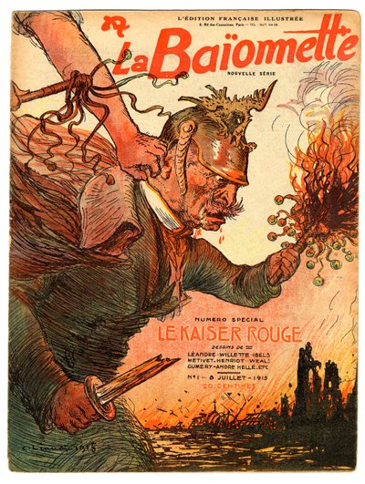 La Baionnette "の表紙、風刺的なカラーリング 作： Charles Leandre