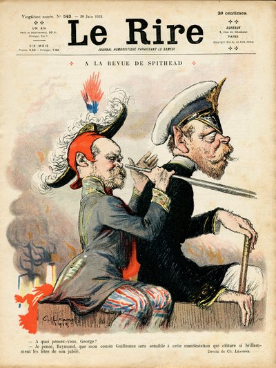 Le Lire "の表紙、カラフルな風刺画 作： Charles Leandre